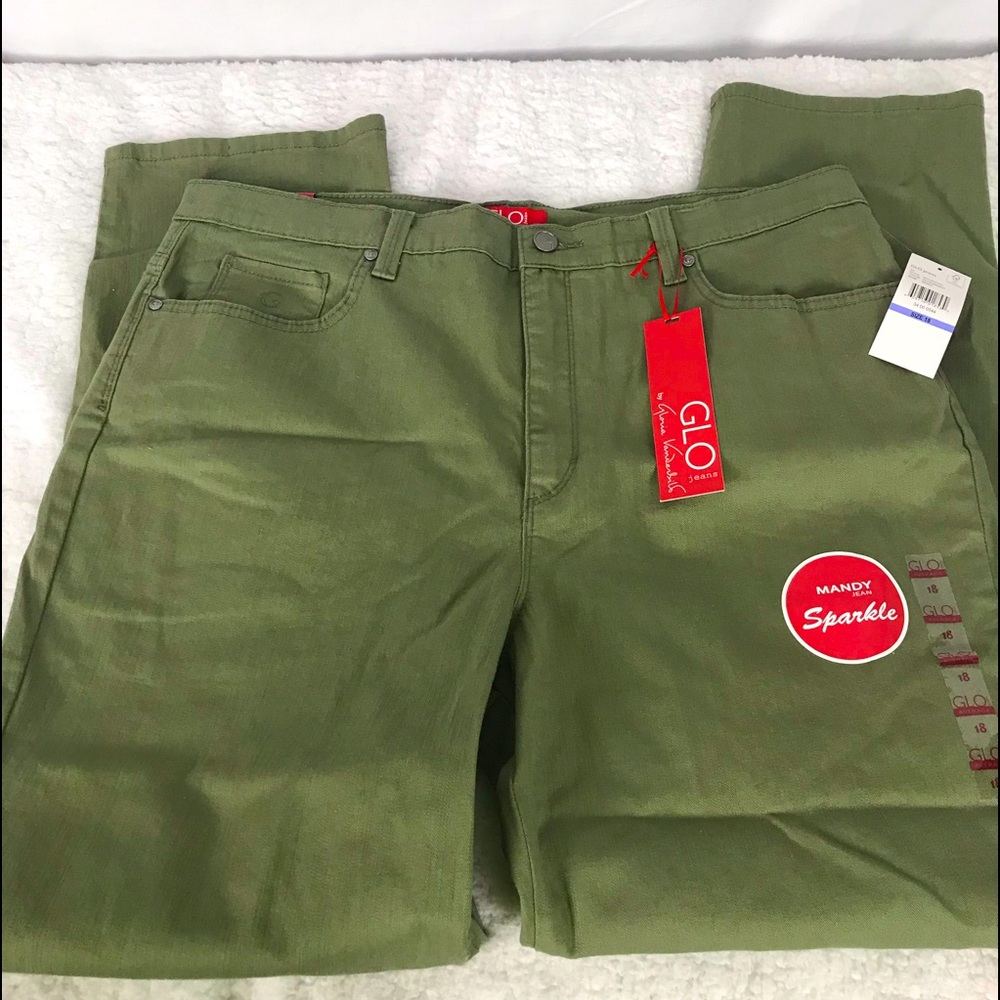 GLO  Gloria Vanderbilt Jeans Mandy Sz 18 mid rise
